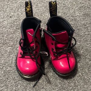 Dr. Martens Shiny Pink Kids Boots